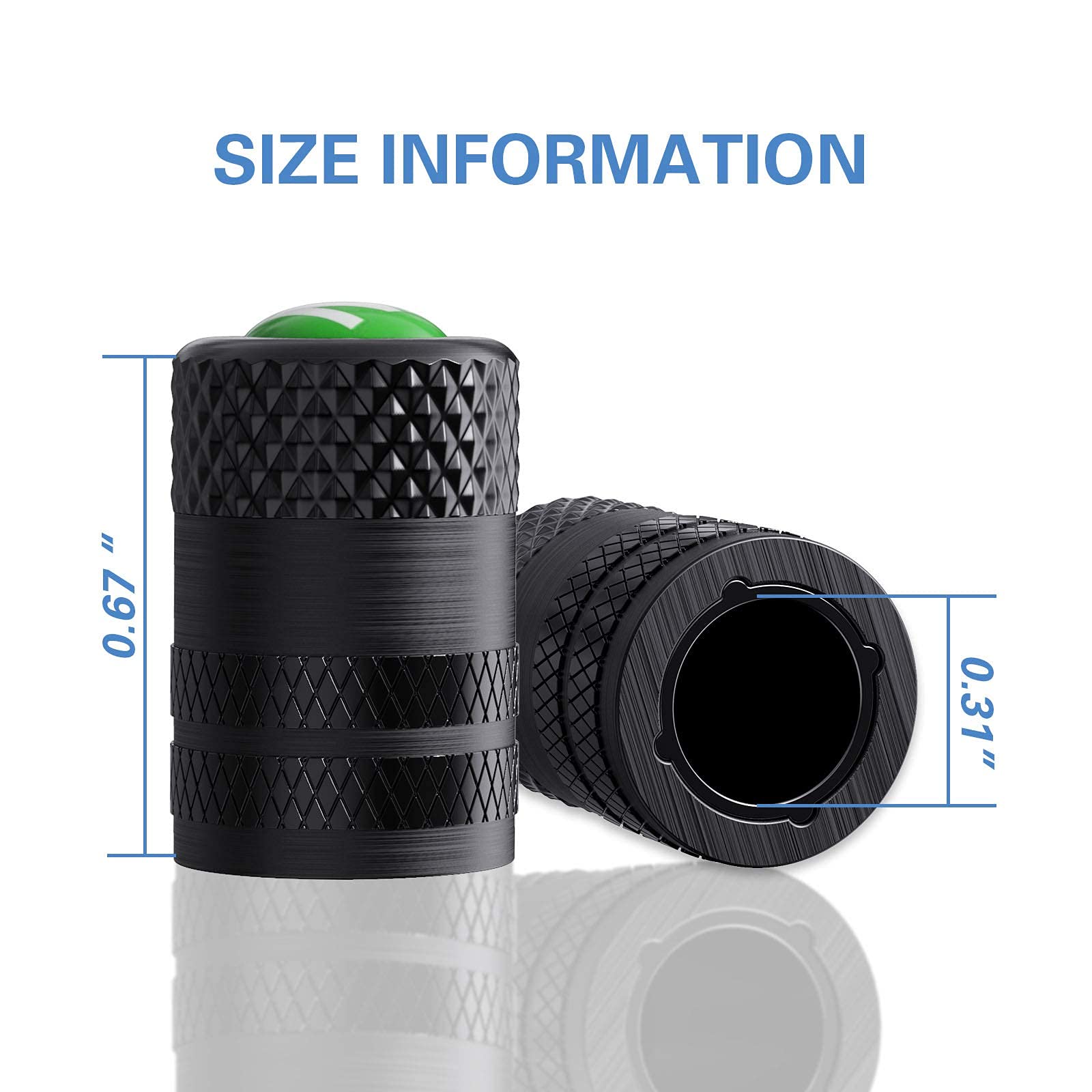 CKAuto American Flag Valve Stem Caps, Aluminum USA Tire Valve Caps, Universal Dust Proof Stem Covers for Cars, Trucks, Bikes, Motorcycles, Bicycles, Corrosion Resistant
