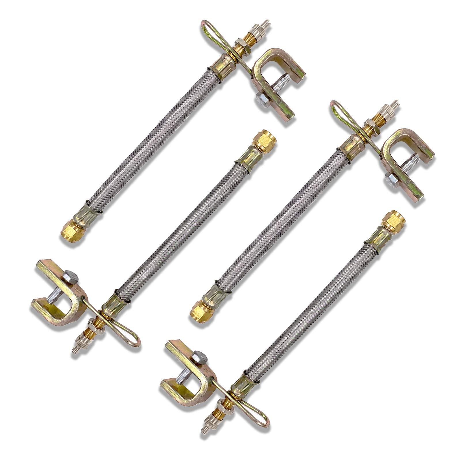 CKAutoMetal Valve Stem Extenders, Universal Valve Stem Extensions Made of EPDM Rubber, Fit for Heavy Vehicles, Silver