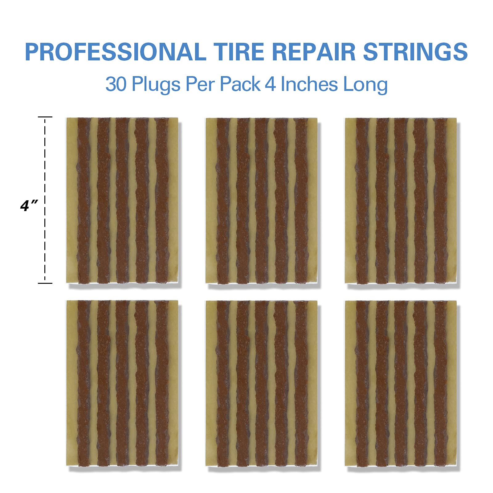 CKAuto Tire Repair Strings, Automotive Tool Tire Repair Plugs for Tubeless Off-Road Tires Car, Bike, ATV, UTV, Wheelbarrow, Mower