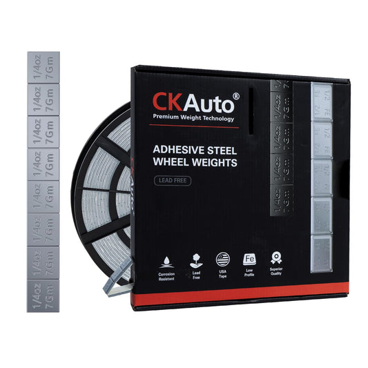 CKAuto 0.25oz, Adhesive Stick on Wheel Weights, Grey Stick on Roll Wheel Weights, 5 kgs/ 11 lb/Roll, 715pcs, OE Quality