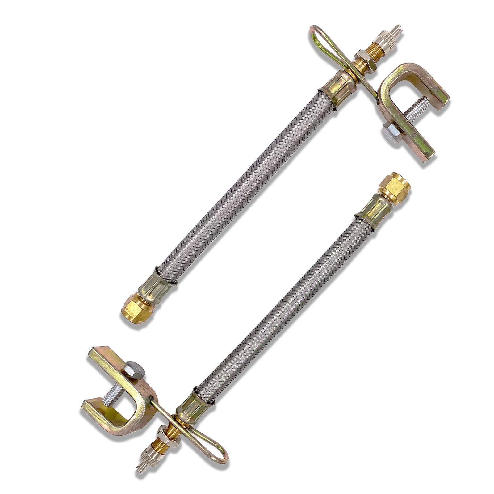 CKAutoMetal Valve Stem Extenders, Universal Valve Stem Extensions Made of EPDM Rubber, Fit for Heavy Vehicles, Silver