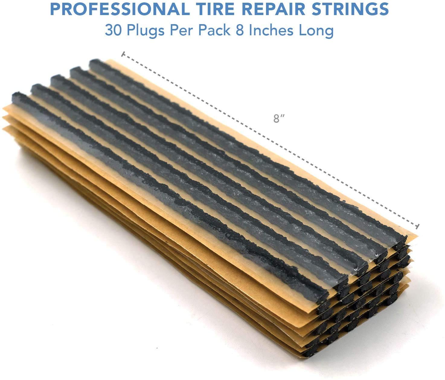 CKAuto Tire Repair Strings, Automotive Tool Tire Repair Plugs for Tubeless Off-Road Tires Car, Bike, ATV, UTV, Wheelbarrow, Mower