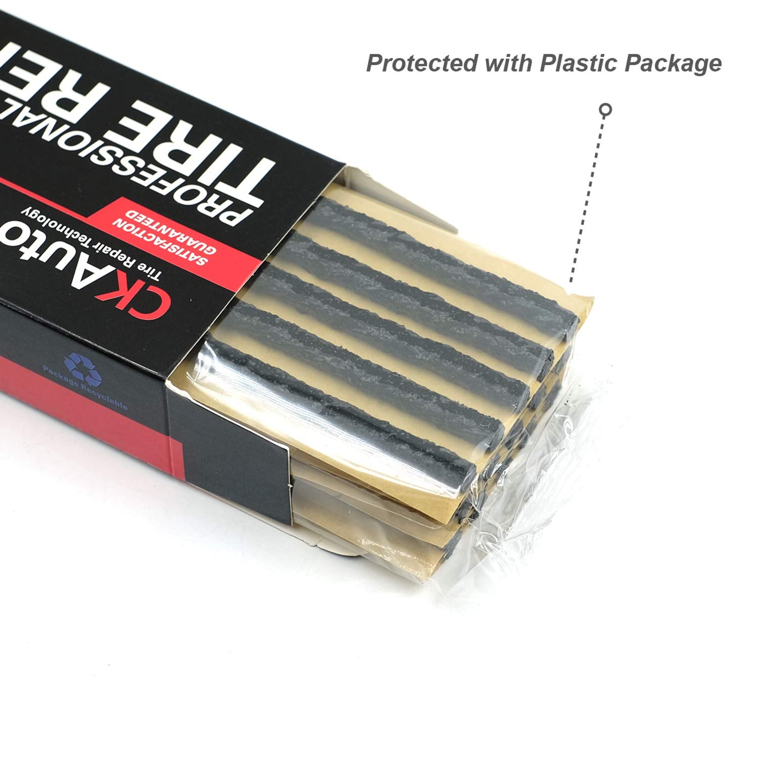 CKAuto Tire Repair Strings, Automotive Tool Tire Repair Plugs for Tubeless Off-Road Tires Car, Bike, ATV, UTV, Wheelbarrow, Mower