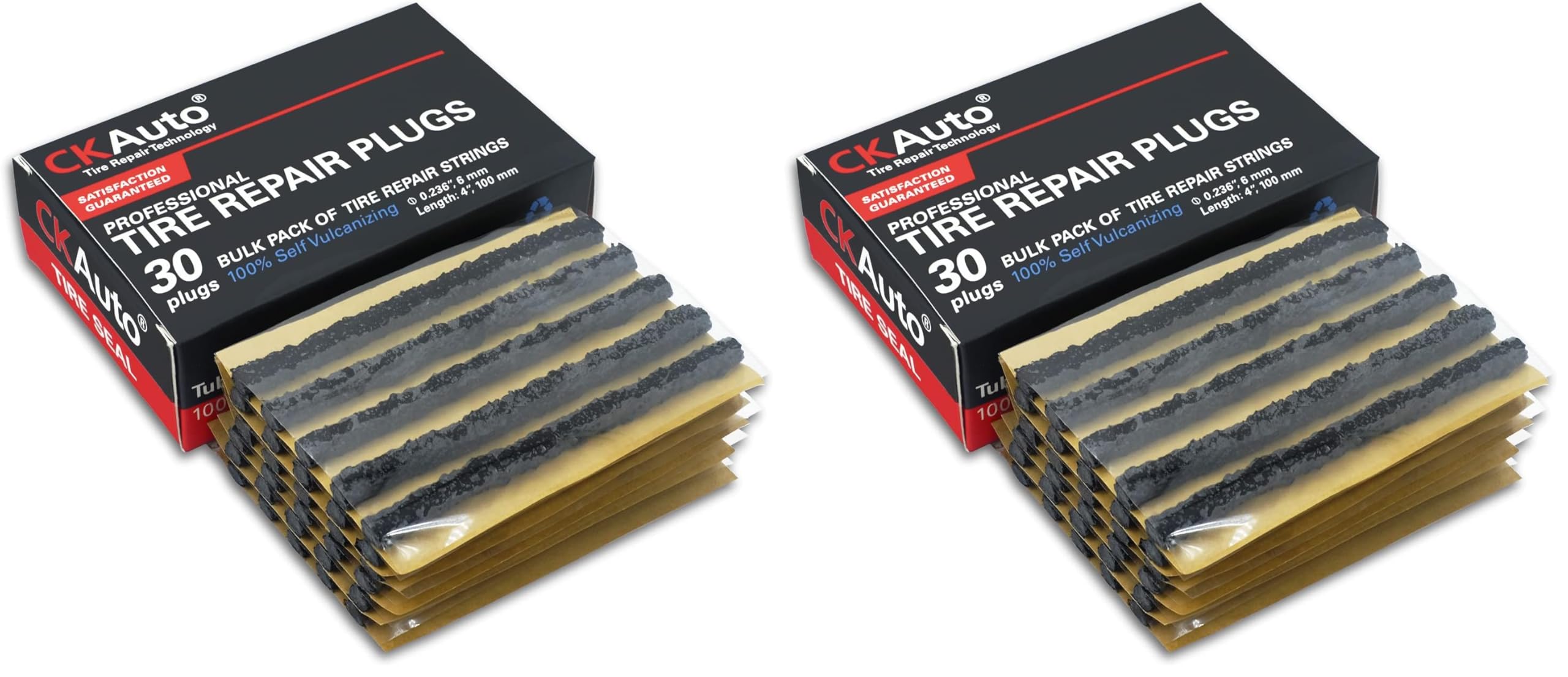 CKAuto Tire Repair Strings, Automotive Tool Tire Repair Plugs for Tubeless Off-Road Tires Car, Bike, ATV, UTV, Wheelbarrow, Mower