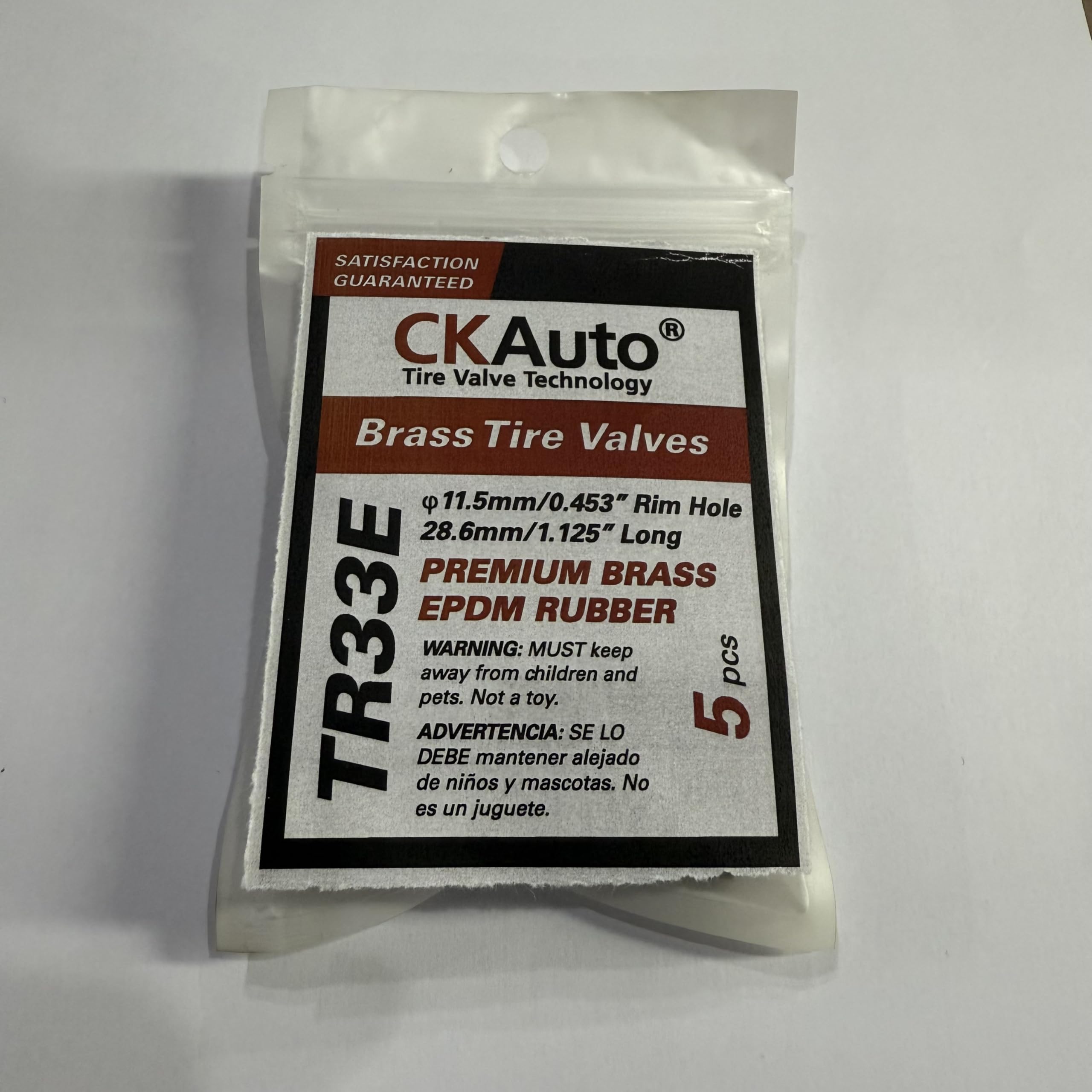 CKAuto Rubber Snap-in Short Black Tire Valve Stem for Tubeless Rim Holes on Standard Vehicle Tires