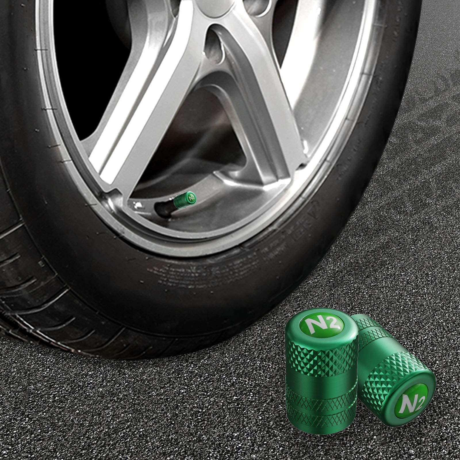 CKAuto American Flag Valve Stem Caps, Aluminum USA Tire Valve Caps, Universal Dust Proof Stem Covers for Cars, Trucks, Bikes, Motorcycles, Bicycles, Corrosion Resistant