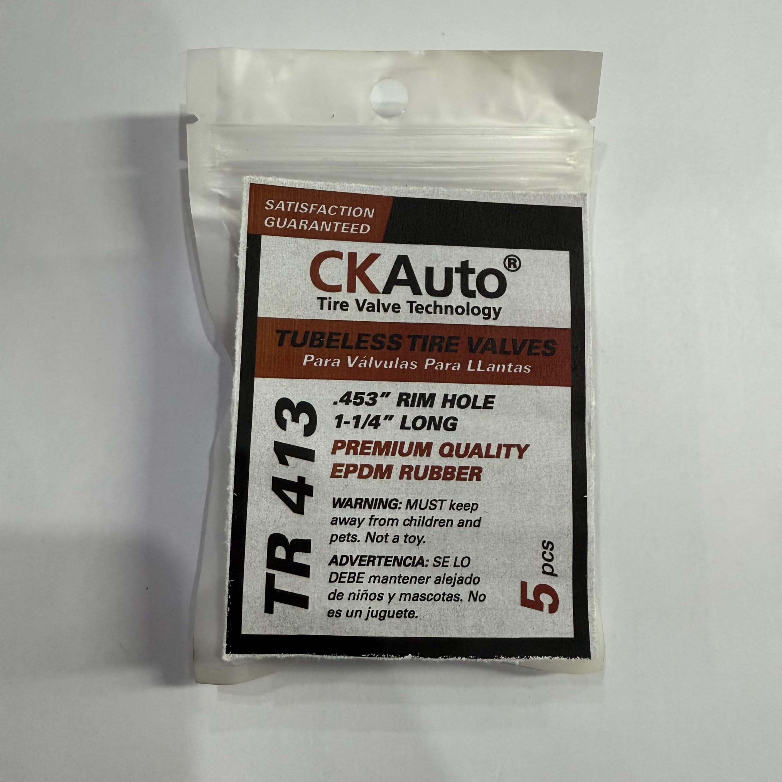 CKAuto Rubber Snap-in Short Black Tire Valve Stem for Tubeless Rim Holes on Standard Vehicle Tires