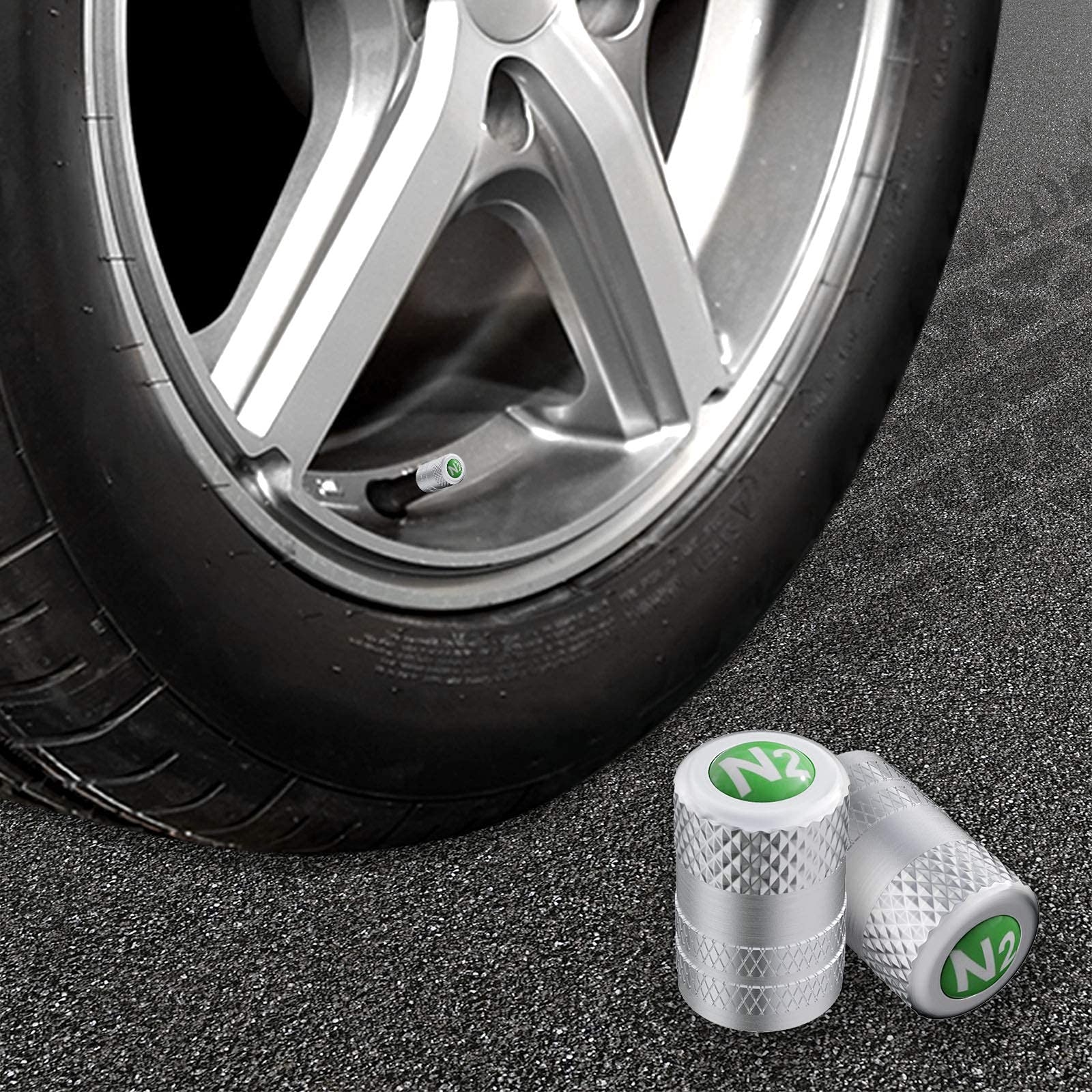 CKAuto American Flag Valve Stem Caps, Aluminum USA Tire Valve Caps, Universal Dust Proof Stem Covers for Cars, Trucks, Bikes, Motorcycles, Bicycles, Corrosion Resistant